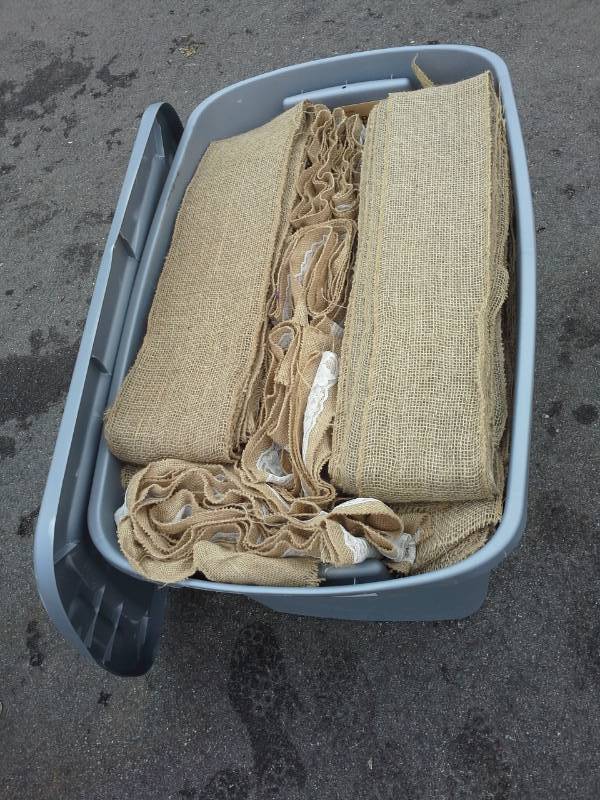 lot 263 image: Lot of (200) Burlap Chair Sashes