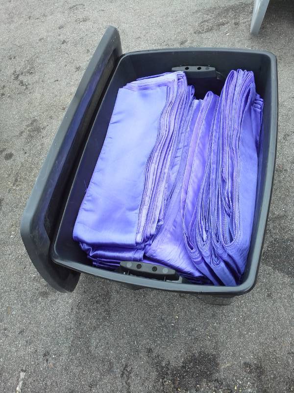 lot 265 image: Lot of (309) Purple Satin Chair Sashes