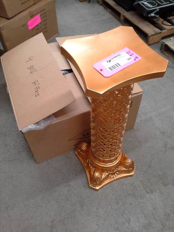 lot 290 image: Lot of (4) 33-inch Pedestals