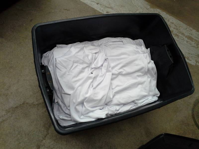 lot 293 image: Lot of (31) White Spandex Chair Covers