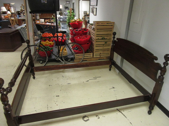 FULL SIZE WALNUT BED FRAME