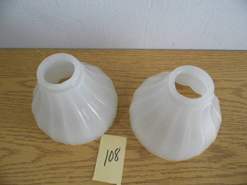 lot 108 image: Lot of 2 Antique Glass Shades