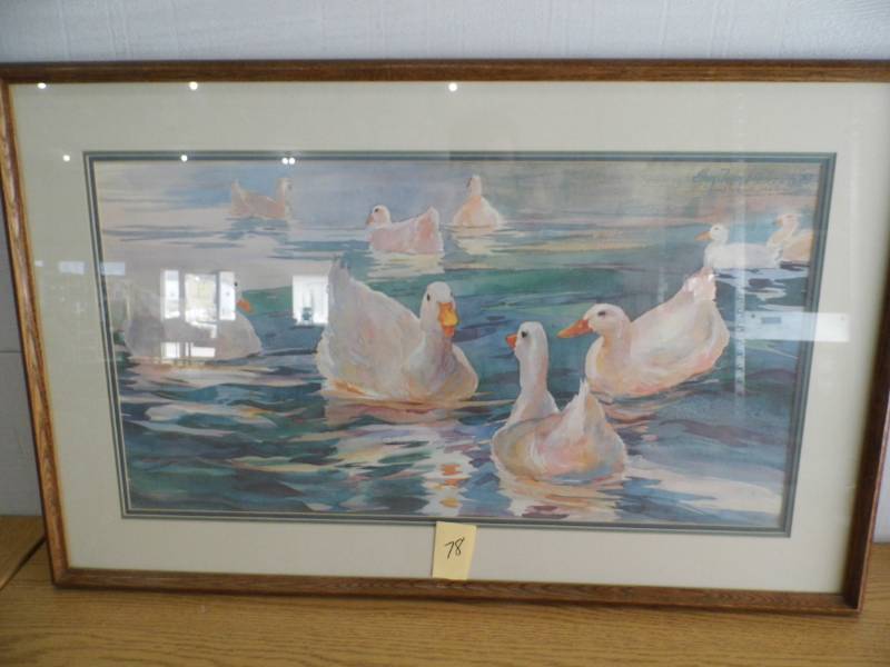 lot 78 image: Ducks Watercolor