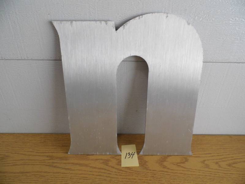 lot 134 image: Aluminum Letter N