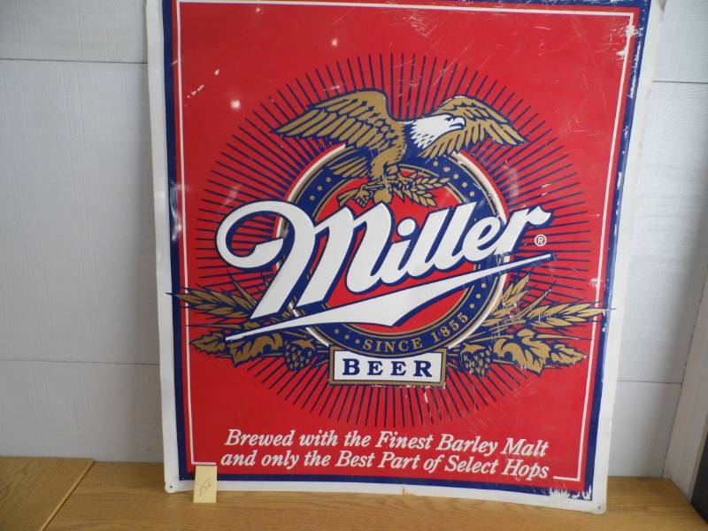 lot 156 image: Miller Metal Sign