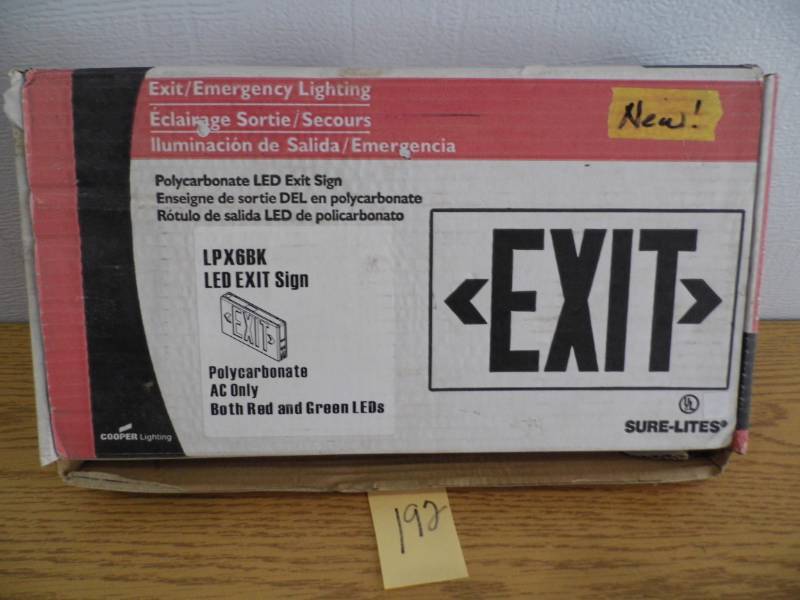 lot 192 image: New Exit Sign
