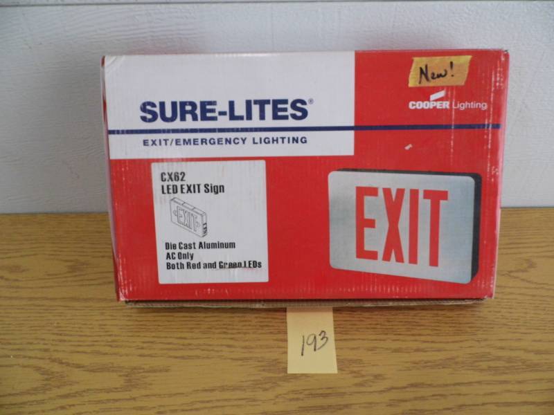 lot 193 image: New Exit Sign