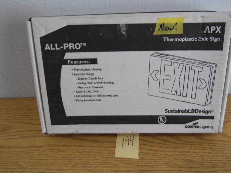 lot 194 image: New Exit Sign