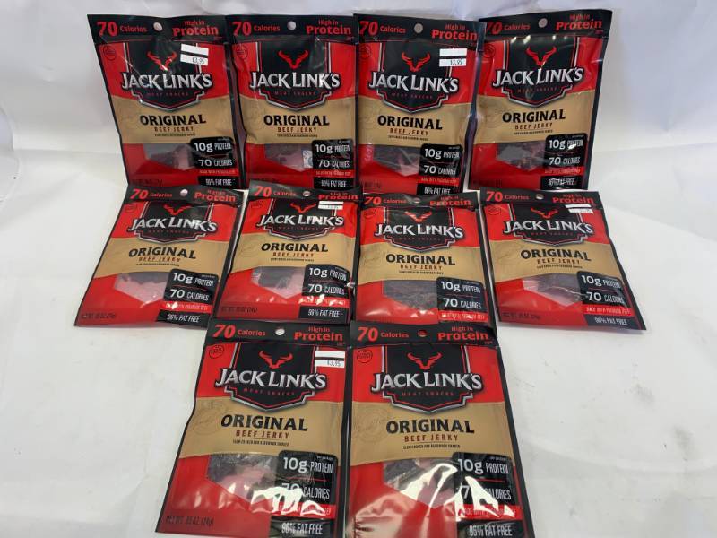 lot 1 image: 10 Bags Jack Link Original Beef Jerky