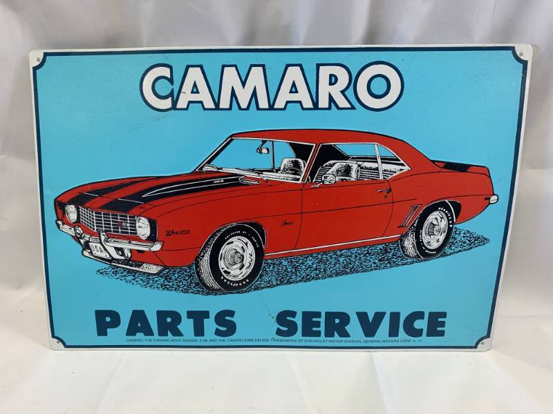 lot 47 image: Camaro Metal Sign 12 x 17