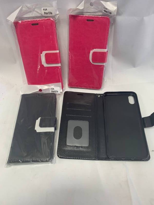 lot 86 image: Lot of 4 Iphone Max Leather CaseWallets