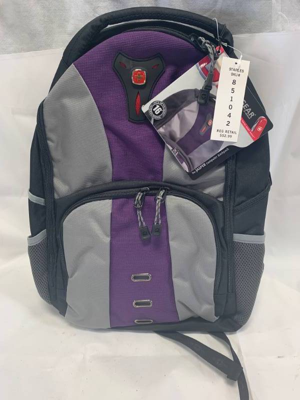 lot 92 image: Brand New Swiss Gear Laptop Backpack $52.99 Retail