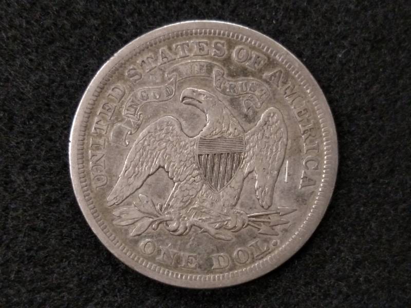 1872 Seated Liberty Silver Dollar...