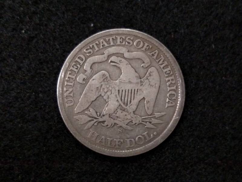 1871 S Seated Liberty Silver Half D...