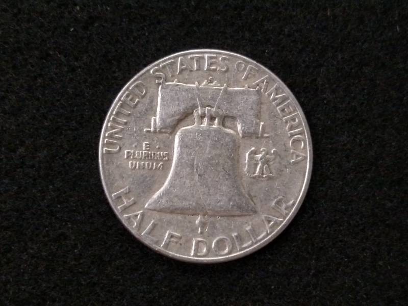 1954 D Franklin Silver Half Dollar...
