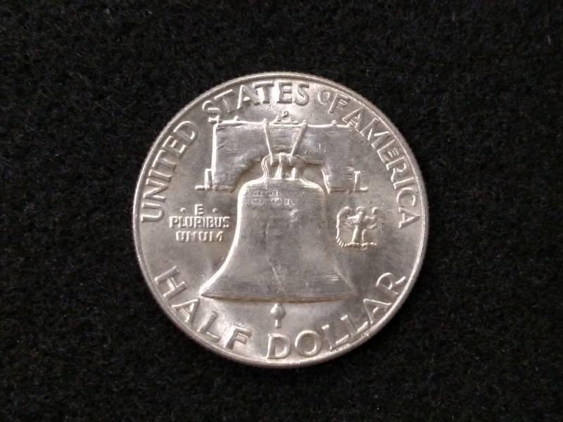 1960 D Franklin Silver Half Dollar...