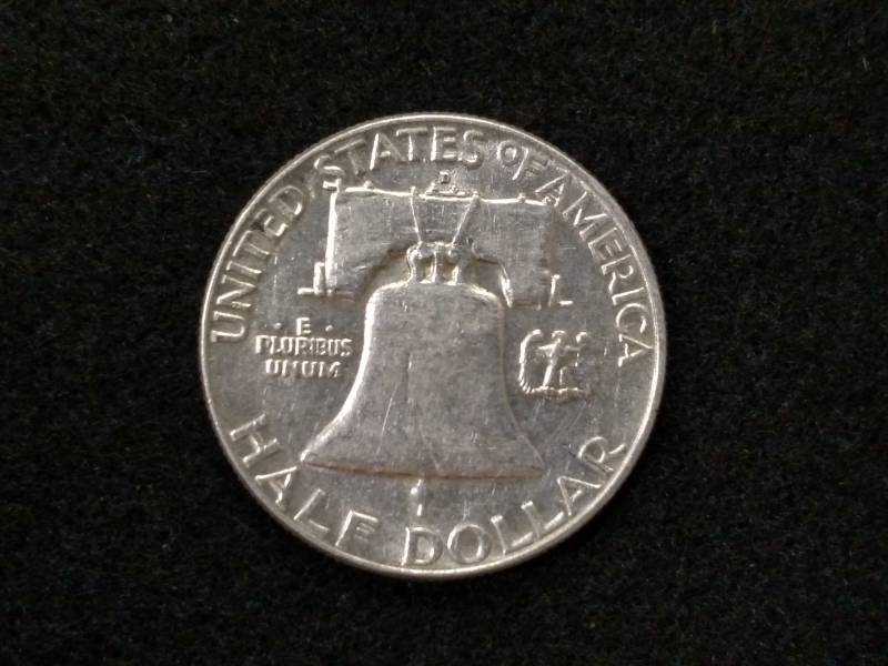 1961 D Franklin Silver Half Dollar...