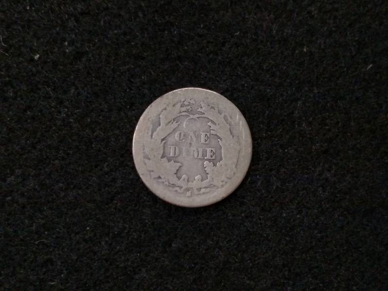1875 S Seated Liberty Silver Dime...