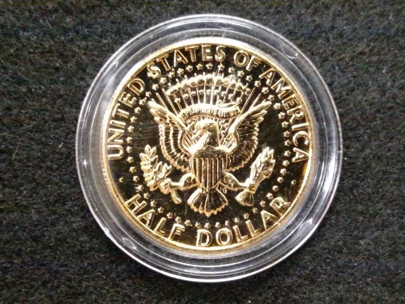 1973 D Gold Plated Kennedy Half Dol...