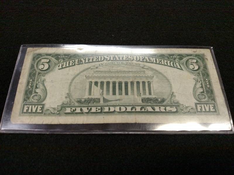 1963 Five Dollars Red Seal Note...