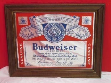 lot 83 image: Budweiser Mirror