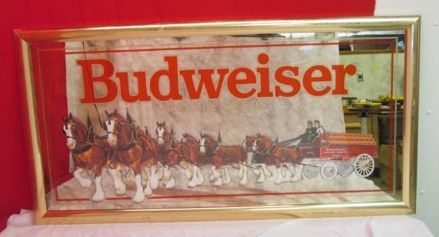lot 92 image: Budweiser Mirror