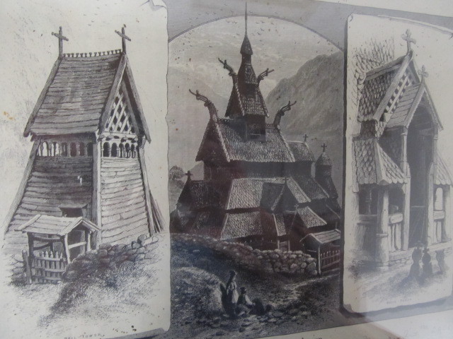 lot 3 image: Borgund Church & Bell Tower Picture - Collector