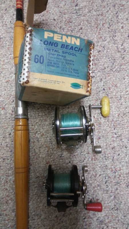 lot 68 image: Surf Fishing Rod and 2 Penn Reels