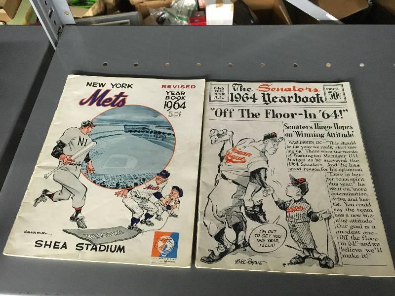 lot 187 image: 1964 New York Mets Year Book & 1964 Senators Year Book