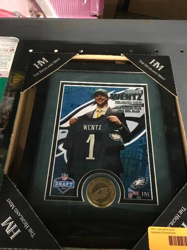 lot 203 image: Carson Wentz Draft Day Photo