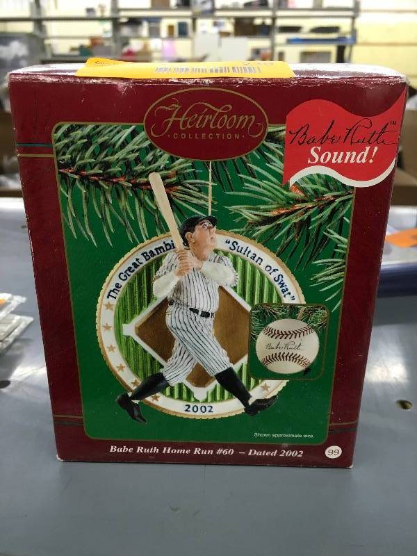 lot 230 image: Babe Ruth Home Run #60 Ornament