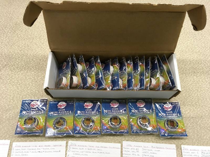lot 249 image: Complete 2006 Minnesota Twins Mini Baseball Collection