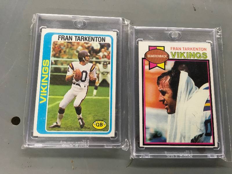 lot 258 image: Two Fran Tarkenton Cards - 1978 & 1979
