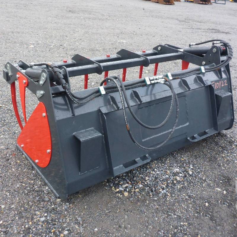 Universal Mount Bobcat Skid Loader Skid Steer 72 Silage Skid Grapple Bucket