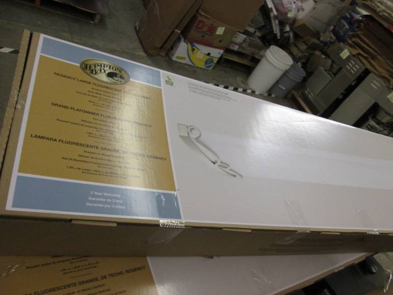 lot 6 image: Hampton Bay Regency 4-Light Brushed...
