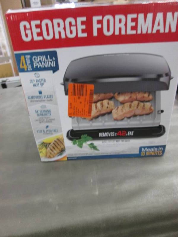 lot 36 image: George Foreman 4- Serving Grill & P...