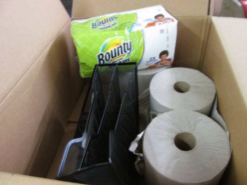 lot 97 image: 3 Jumbo Roll Towels, Bent Mesh Orga...