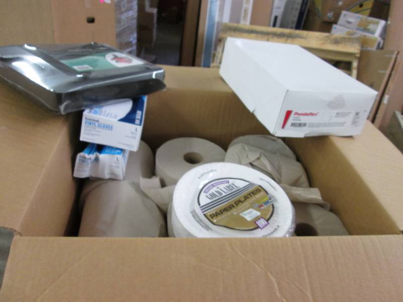 lot 98 image: 6 Jumbo Roll Towels, Pendaflex Pock...