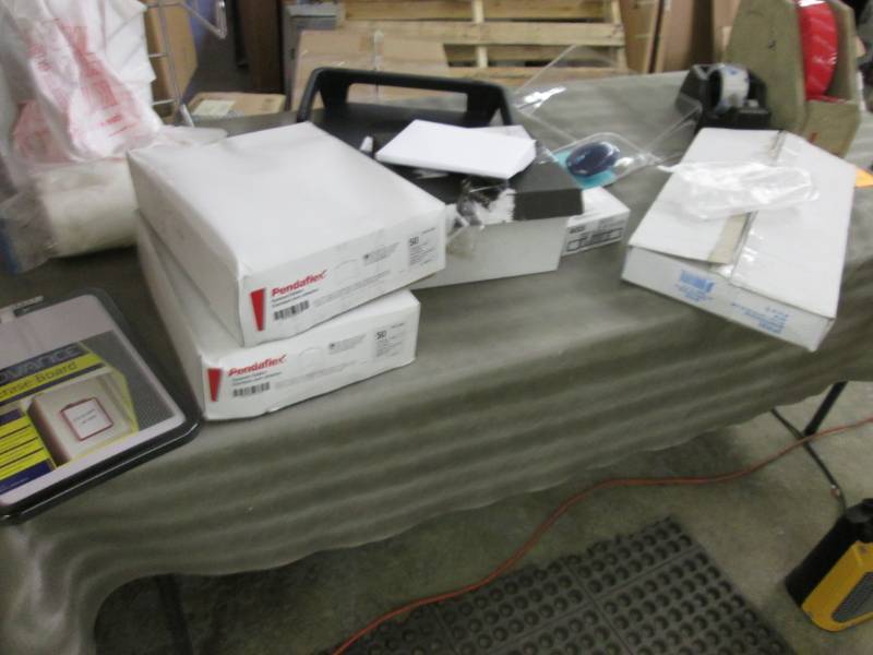 lot 112 image: Dry Erase Board, 2 Boxes Fastener F...