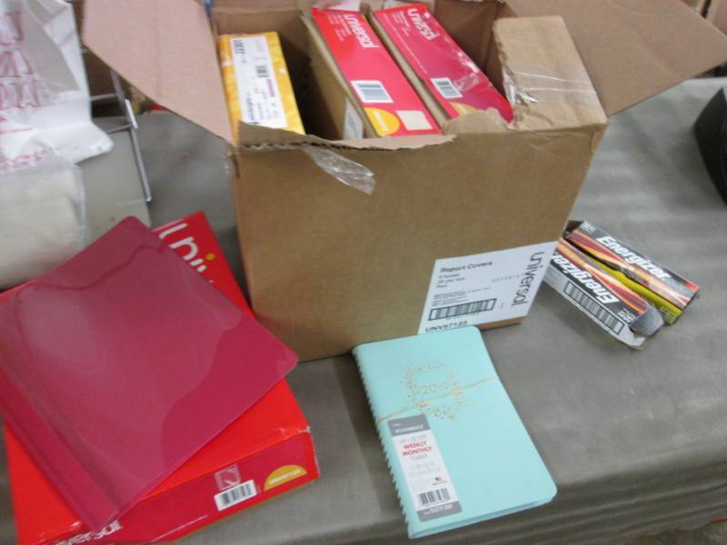 lot 122 image: 2 Boxes Report Covers, File Folders...