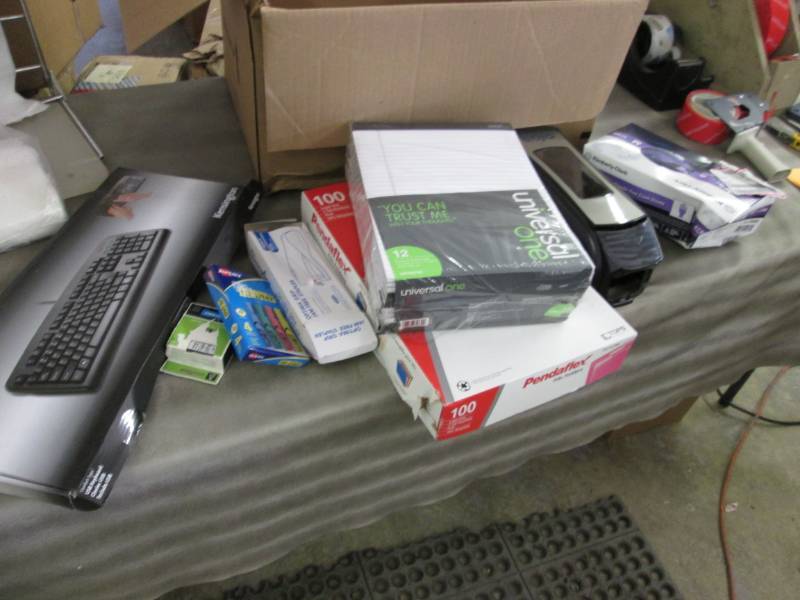 lot 156 image: Ruled pads, Medium Nitrile Gloves, ...