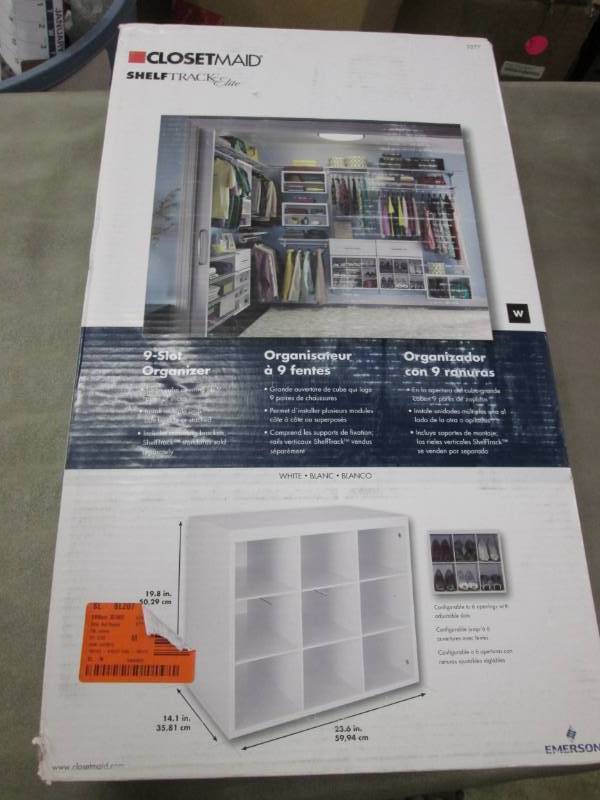 lot 204 image: ClosetMaid Elite 19-34 in. White 9...