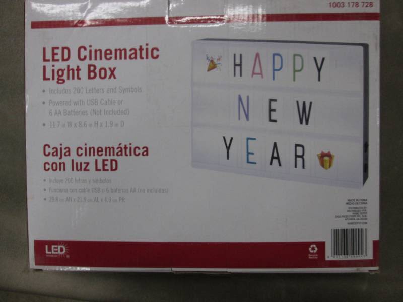 lot 208 image: Cinematic Light Box Retail $14.88...