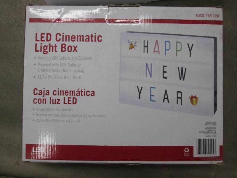 lot 210 image: Cinematic Light Box Retail $14.88...