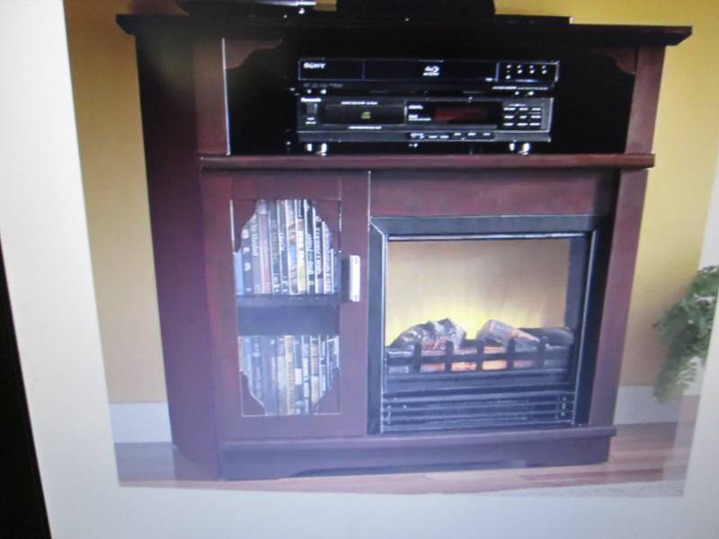 lot 231 image: Media Storage Electric Fireplace ma...
