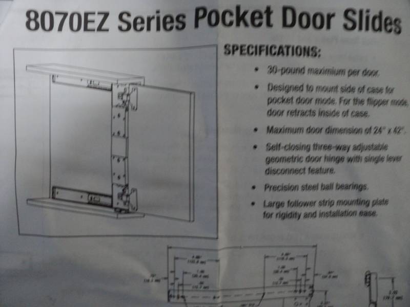 lot 45 image: 20 Sets 8070EZ Series Pocket Door S...