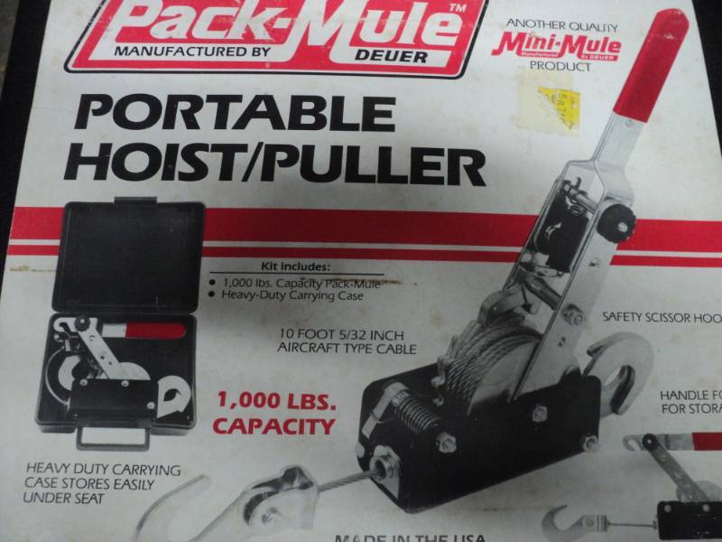 lot 55 image: Pack-Mule Portable HoistPuller...