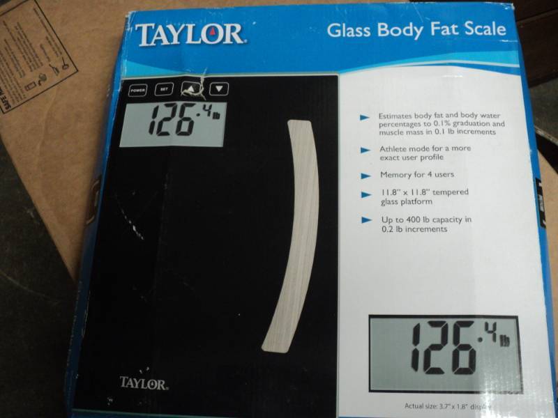 lot 97 image: Taylor Glass Body Fat Scale...