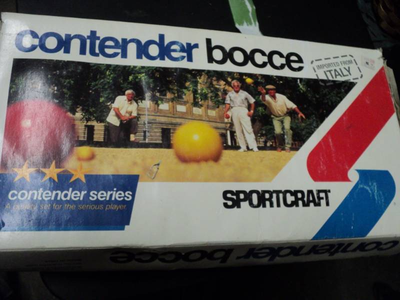 lot 100 image: Contender Bocce Ball Game 8 Balls...