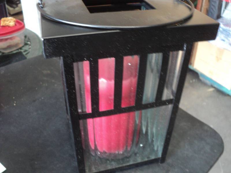 lot 109 image: Lantern Candle Holder with Candle 7...